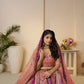 Kesar Fab Orange Banarasi Silk Embroidered Lehenga | Swadesiicart