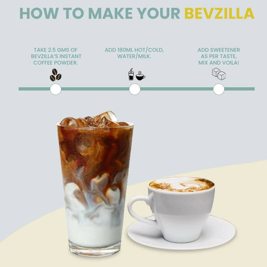Bevzilla Instant Coffee Powder (French Vanilla Flavour) | Swadesiicart