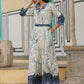 Juniper Women's Offwhite Rayon Staple Printed With Embroidery Straight Jumpsuit - Swadesiicart