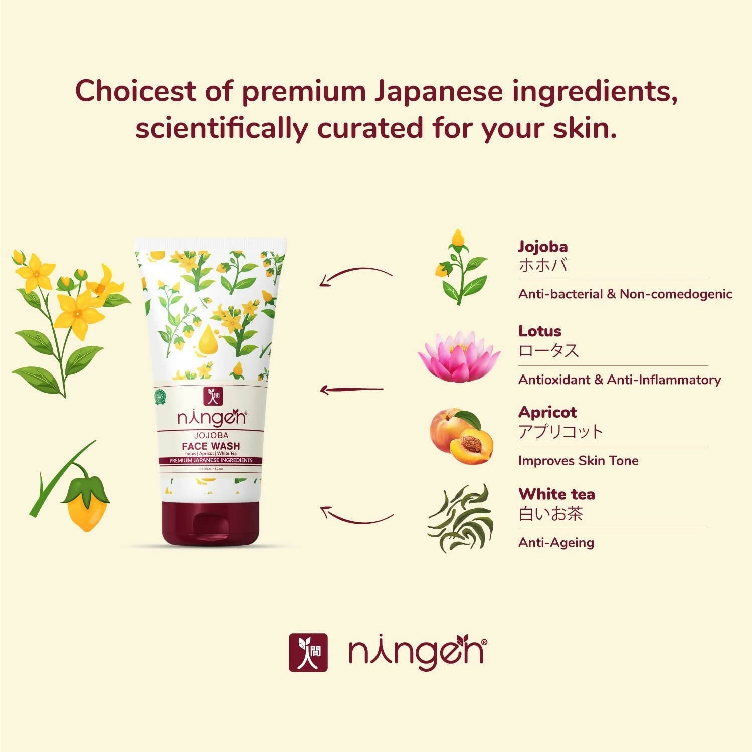 Ningen Jojoba Face Wash - Swadesiicart