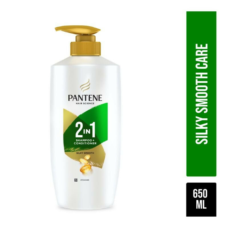Pantene 2 In 1 Silky Smooth Care Shampoo + Conditioner | Swadesiicart