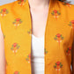 Even Apparels Yellow 100% Viscose Rayon Open Front Gillet (BF009) | Swadesiicart