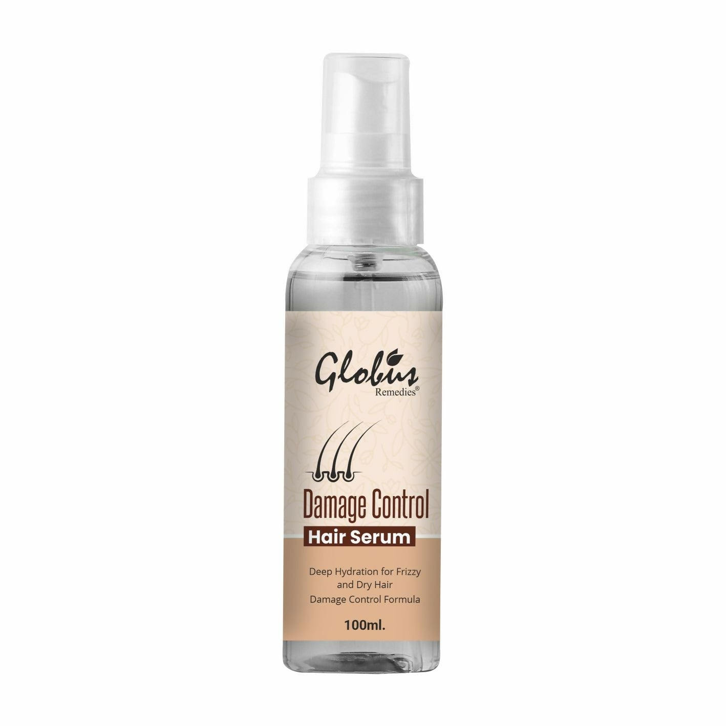 Globus Remedies Damage Control Hair Serum, For Frizzy Hair, Smoothens Rough Ends, Adds Instant Shine,100ml | Swadesiicart