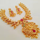 Multicolor AD Ruby Temple Bridal Jewelry