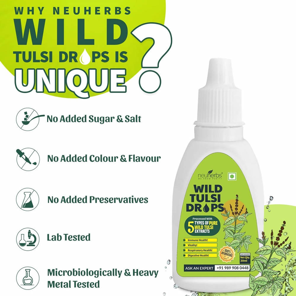 Neuherbs Wild Tulsi Drops | Swadesiicart