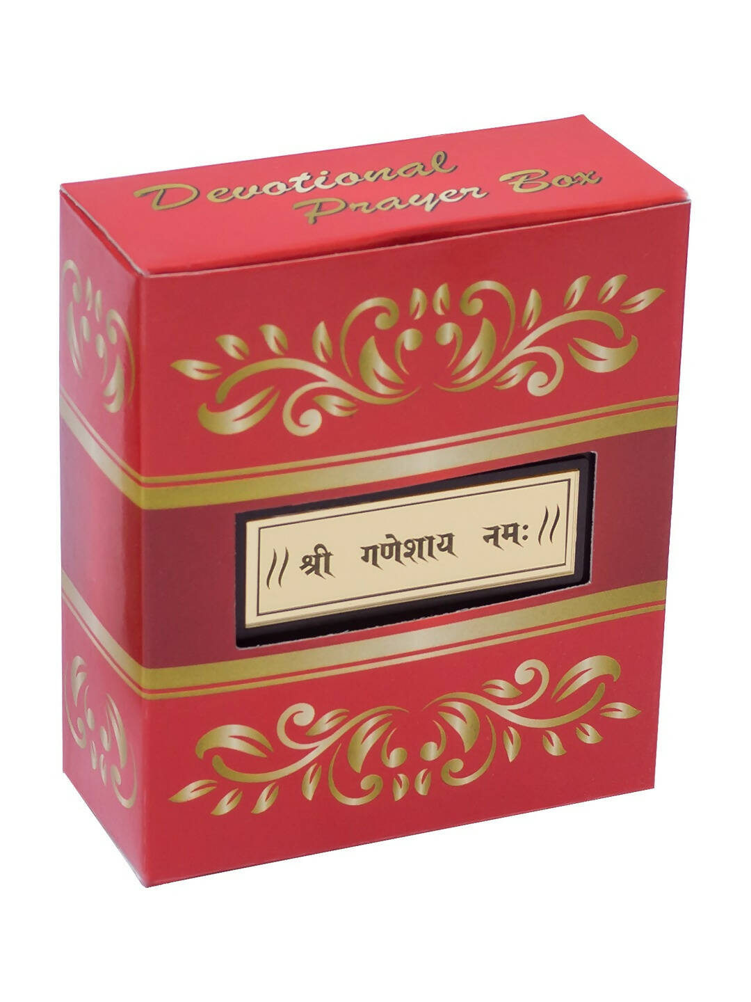 Golden Peacock 24-Ct Gold-Toned Gold Foil Ganesh Pooja Box | Swadesiicart