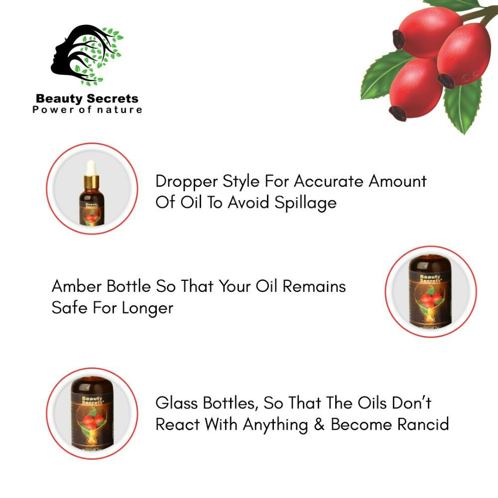 Beauty Secrets Certified Organic Rosehip Oil for Face and Body | Swadesiicart