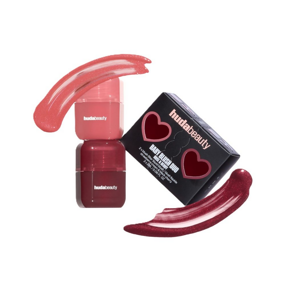 Huda Beauty Baby Blush Duo - Rose & Berry | Swadesiicart