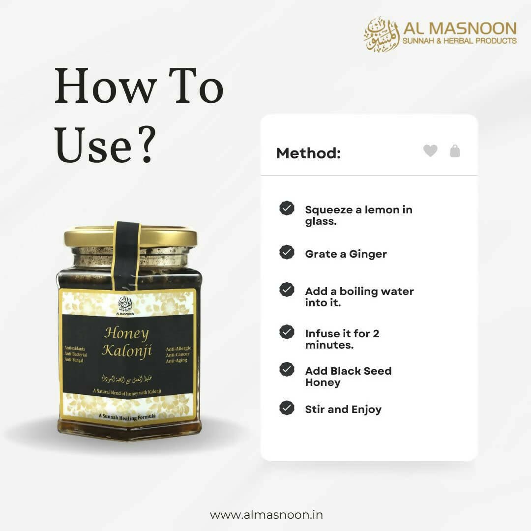 Al Masnoon Honey Kalonji - Swadesiicart