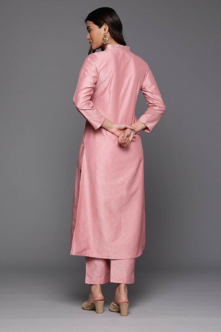 Ahalyaa Women's Traditional wear Kurta Set - Pink | Swadesiicart