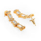Long Kundan and Diamond Earrings (Gold) - Ruby Raang - Swadesiicart