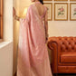 Anaita Pink Woven Tissue Silk Saree With Blouse