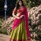 Lorenvalley Green Kanchipuram Zari Weaving Work Lehenga Choli with Dupatta | Swadesiicart