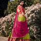 Lorenvalley Green Kanchipuram Zari Weaving Work Lehenga Choli with Dupatta | Swadesiicart