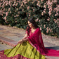 Lorenvalley Green Kanchipuram Zari Weaving Work Lehenga Choli with Dupatta | Swadesiicart