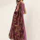FIORRA Women's Lavender Poly Crepe Flared Kurta With Dupatta - Swadesiicart