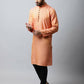 Even Apparels Red Color Pure Cotton Men's Kurta With Side Placket (STR1199) | Swadesiicart
