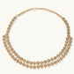 Nuyug 22K Gold-Plated Zircon Studded Enamel Embellished Dual Layered Necklace Set | Swadesiicart