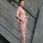 Women's Partywear Designer White & Multi Muslin co-ord set - Stylishta - Swadesiicart