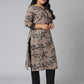 Janasya Women's Grey Cotton Floral Print Casual Straight Kurta | Swadesiicart
