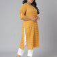 Janasya Women's Yellow Cotton Woven Design Casual Straight Kurta | Swadesiicart