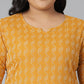 Janasya Women's Yellow Cotton Woven Design Casual Straight Kurta | Swadesiicart