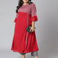 Janasya Women's Maroon Poly Crepe Ethnic Motifs Casual A-line Kurta | Swadesiicart
