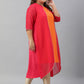 Janasya Women's Orange Poly Crepe Floral Print Festive & Party A-Line With Attached Jacket kurta | Swadesiicart