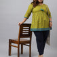 Janasya Women's Green Cotton Floral Printed Casual Gathered Tunic | Swadesiicart