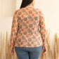 Janasya Peach Georgette Floral Printed Casual Top | Swadesiicart
