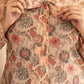 Janasya Peach Georgette Floral Printed Casual Top | Swadesiicart