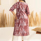 Janasya Light Brown Cotton Tie-dye Printed kurta - Swadesiicart