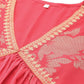 Ahalyaa Women Floral Printed Tunic with Palazzos - Red Color | Swadesiicart