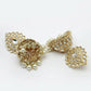 NVR Women Gold-Polished Handcrafted Kundan Jhumka Earrings | Swadesiicart