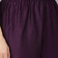 Indian Clothing Women's Purple Silk Blend Anarkali Kurta Pant With Dupatta - Rasiya - Swadesiicart