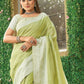 Shree Shyam Fashion Lime Green Linen Saree