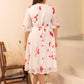 Janasya Off White Dobby Georgette Tie & Dye Fit & Flare Dress | Swadesiicart