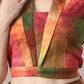 Myshka Women's Multi Printed Shawl Neck Party Top With Skirt Co-ord set - Swadesiicart