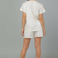 Breathables Women Cotton Night Suit Shirt And Shorts Co-Ord Set I Nightwear | Loungewear Set In Solid Colours