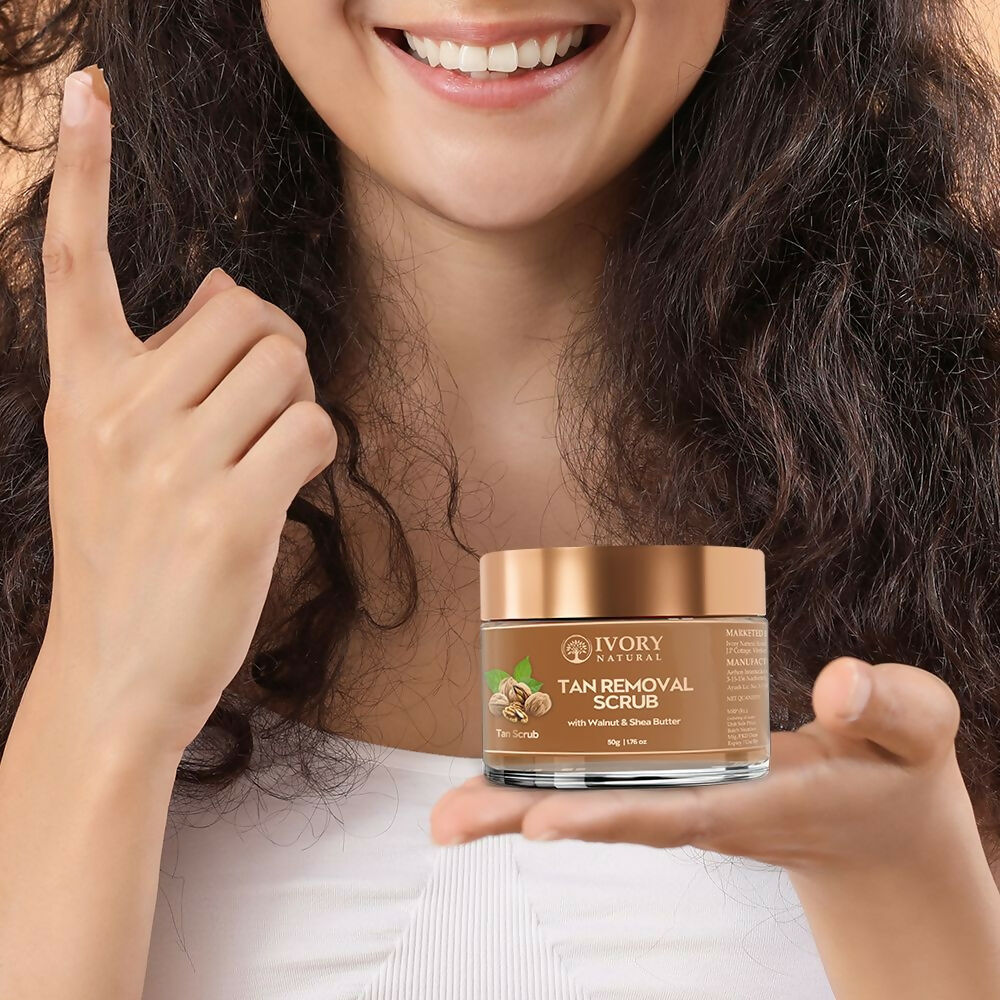 Ivory Natural Tan Scrub , Reduce Tan, Restores Radiant Skin Glow | Swadesiicart