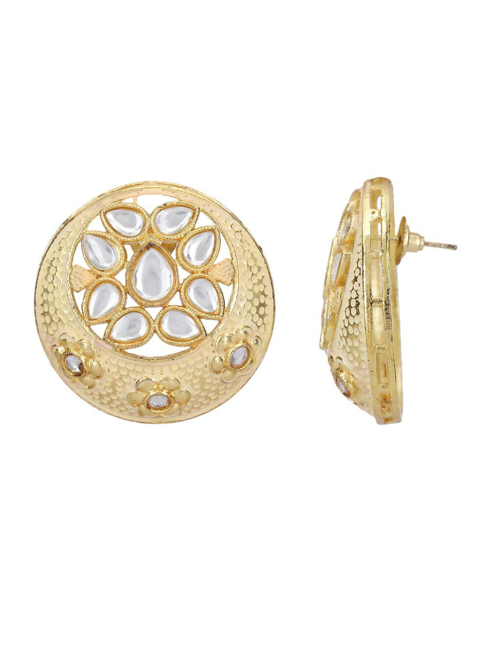 Joban Fashion Women Handcrafted Matte Gold Earrings | Swadesiicart