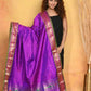 Very Much Indian Pure Silk Handloom Traditional Paithani Dupatta - Violet | Swadesiicart