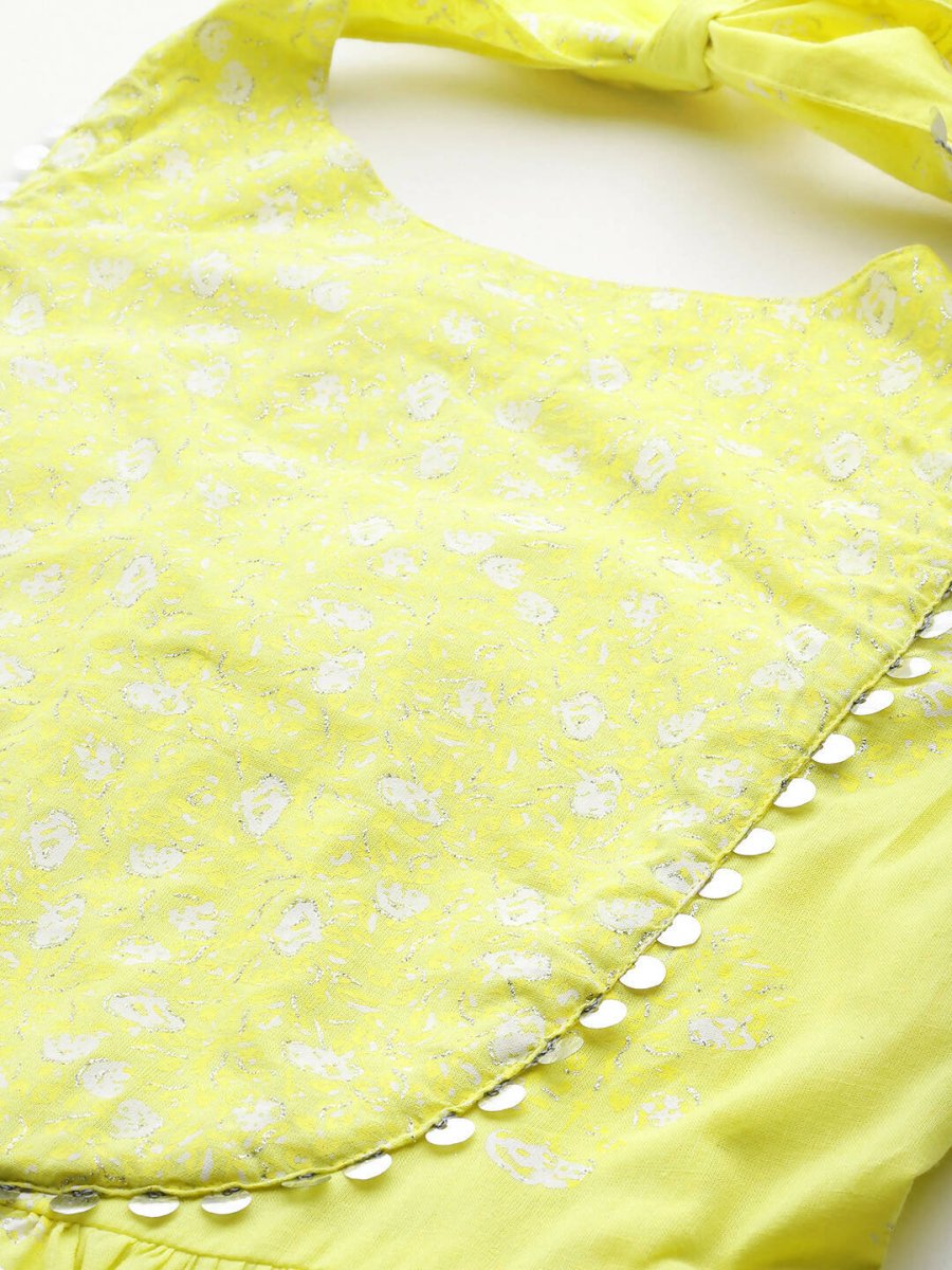 Ahalyaa Women's Traditional wear Dress - Yellow | Swadesiicart