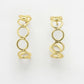 NVR Women Gold-Polished Contemporary Half Hoop Earrings - Swadesiicart