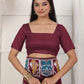 Shree Shyam Fashion Silk Blend Wine Saree