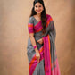 Exclusive Collection Grey Beautiful Khadi Cotton Handloom Saree - Swadesiicart