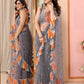 Partywear Designer Grey Net Fancy Saree - Dyuti | Swadesiicart