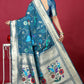 Jyoti Fashion Women's Morpich Paithani Silk Zari Woven Saree with Blouse | Swadesiicart