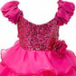 Asmaani Baby Girl's Pink Color Satin Knee Length Frock (AS-dress-22084 )