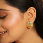 Nuyug 22K Gold-Plated Turquoise Flower Stud Earrings | Swadesiicart